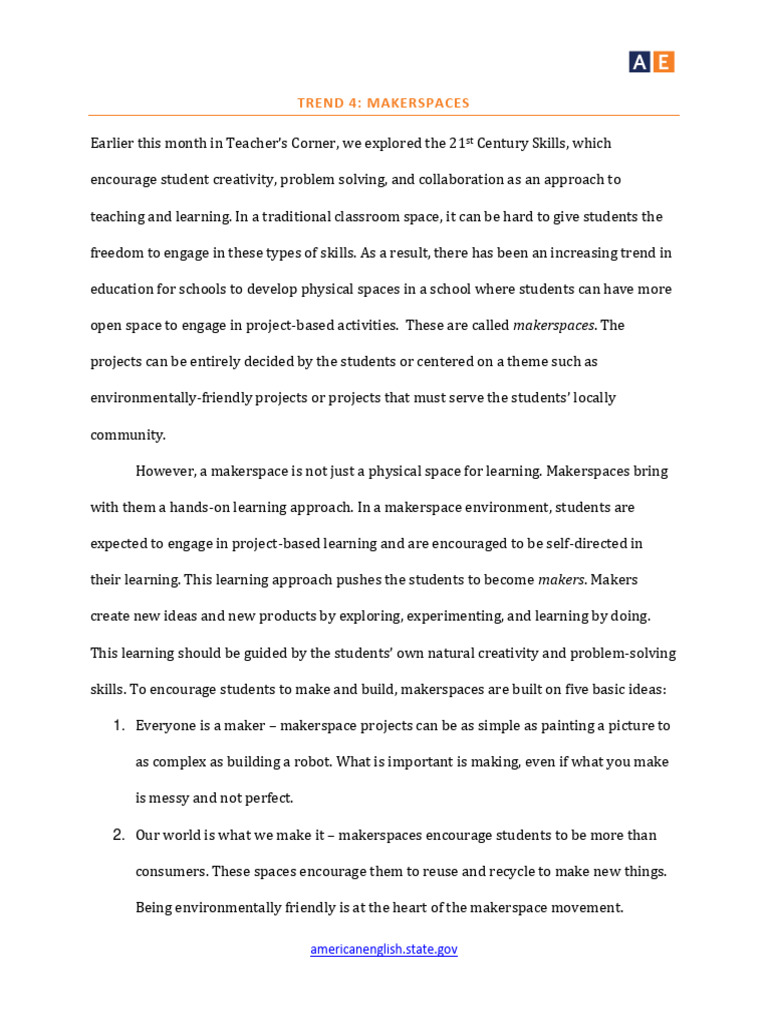 Understanding Makerspaces in Education | PDF | Project Based Learning ...