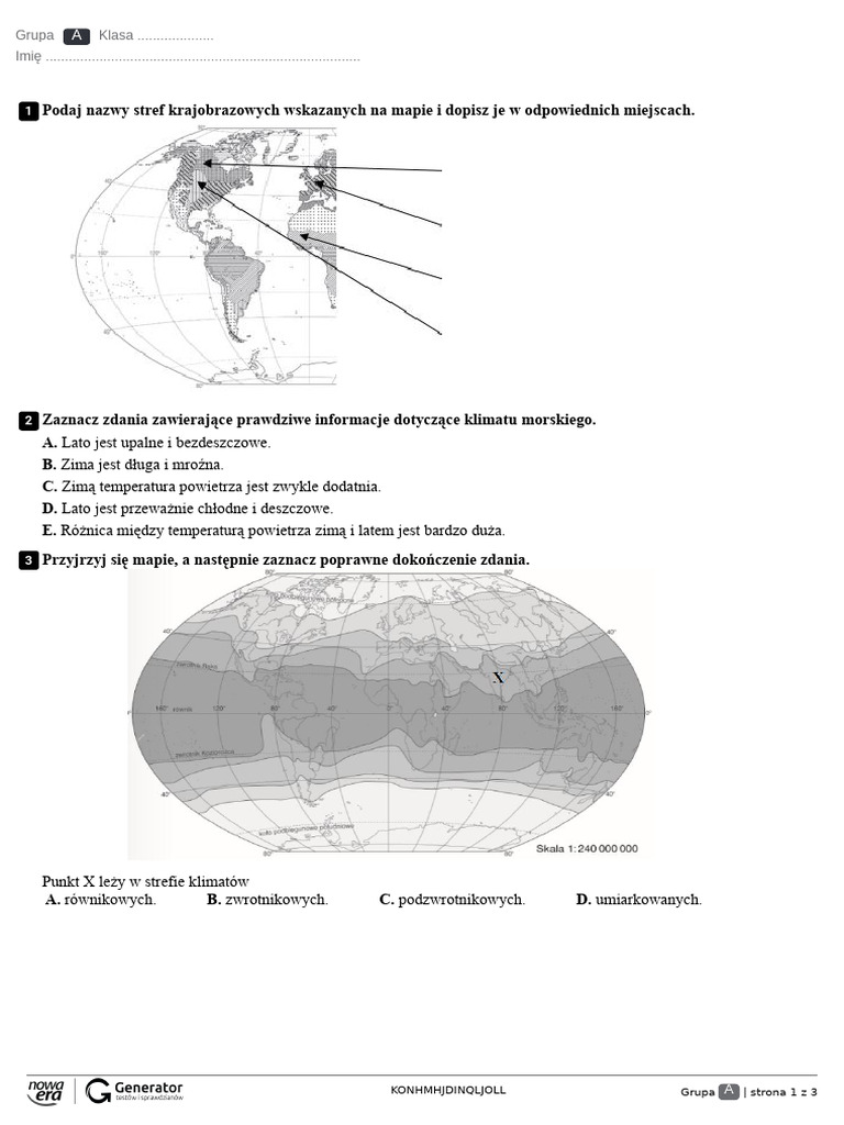 Strefy Klimatyczne I Strefy Krajobrazowe 4.2 Strefy Klimatyczne I Strefy Krajobrazowe Test Bez Widocznej