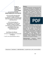 Um Lugar para A Geografia Contra As Bases Do Ensino e Da (De) Formação Docente