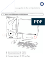 Identificar Los Botones de Encendido y Colorear La Computadora