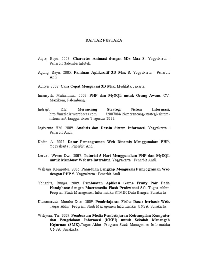 Cara Membuat Daftar Pustaka Dari Jurnal Pdf