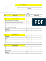 Hoja de Inspección: Avance Dispositivos Mecanicos Revicion de Correas