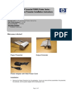 HP Laserjet P3005 Printer Series - Paper Presenter Installation Instructions