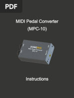 MIDI Pedal Converter MPC-10 Instructions V1.0.1