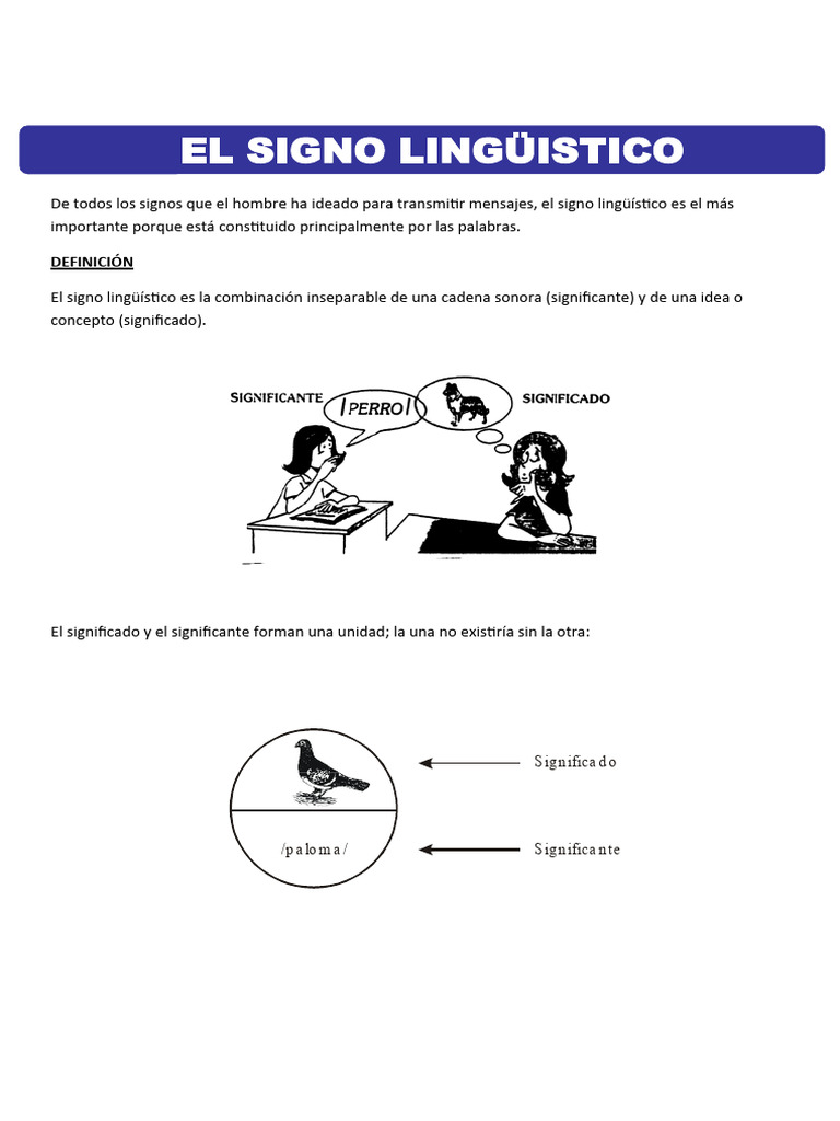 Signo lingüístico para primaria | PDF | Lingüística | Semiótica