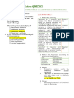 CCHM Lecture Quizzes