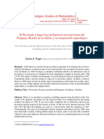 El Noviciado y Luego Casa de Ejercicios de La Provincia Del Paraguay. Historia de Un Edificio y Su Recuperación Arqueológica