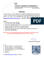 Schedule For Filling Up Online Revaluation & View Copy Form of VII Semester (Main&back) 2023-24