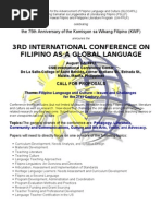 Download 3rd International Conference on Filipino as Global Language - Call for Papers by David Michael San Juan SN72125229 doc pdf