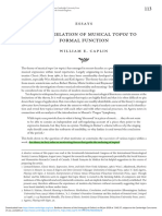 Caplin, William - 'On The Relation of Musical Topoi to Formal Function'