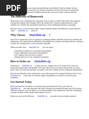 Homework Number Line