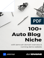 100 Secret Auto Blogging Niche Research Worth 99 but FREE for TODAY 2