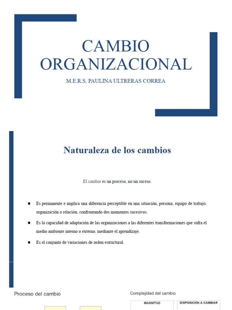 Cambio Organizacional | PDF | Business | Gestión del cambio