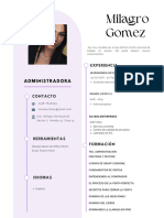 Currículum Vitae Milagro Gomez