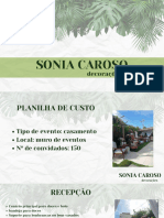 SÔNIA CARÔSO - Planilha de Custo