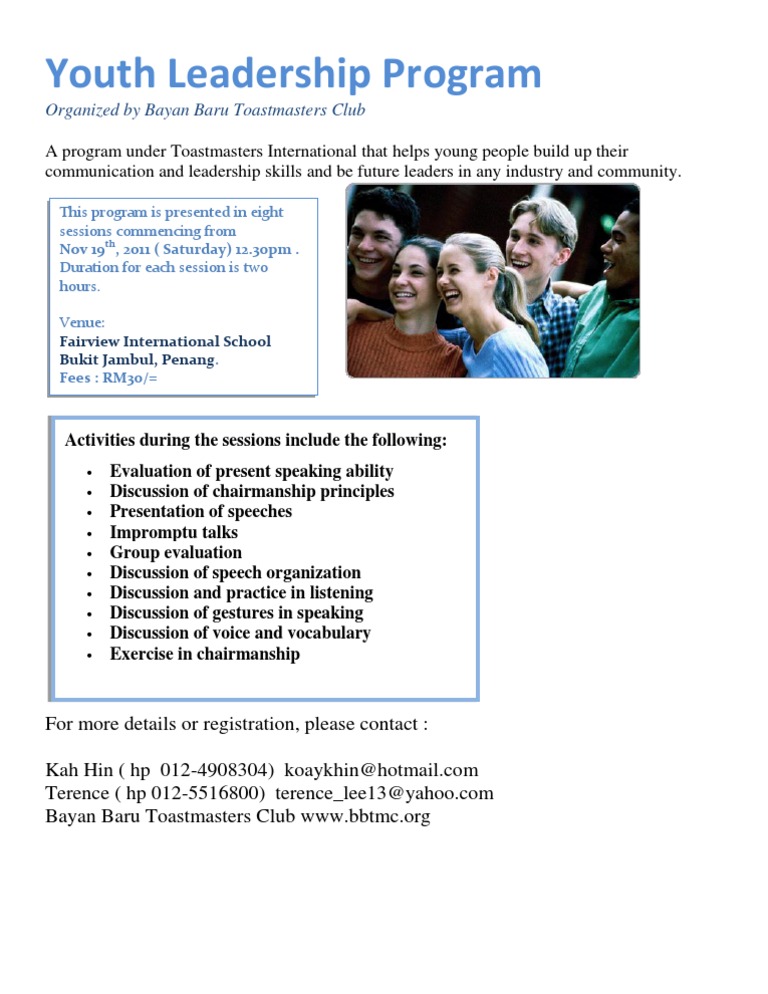 YLPflyer | PDF | Career & Growth