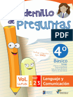 Cuadernillo de Preguntas - Lenguaje - 4 Básico - VOLUMEN 1