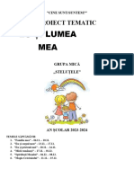 EU ȘI CEILALȚI - PROIECT TEMATIC - Grupa Mică