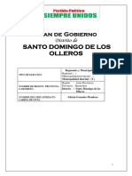 Plan de Gobierno SANTO DOMINGO DE OLLEROS