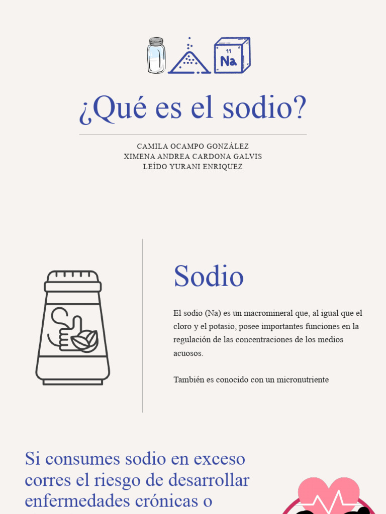 Importancia del sodio en el cuerpo humano | PDF | Sodio | sal