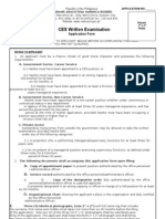 2011 WE Application Form