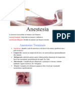 Anestesia Resumo