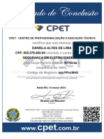 Segurança em Eletricidade - SG - Certificado de Conclusão