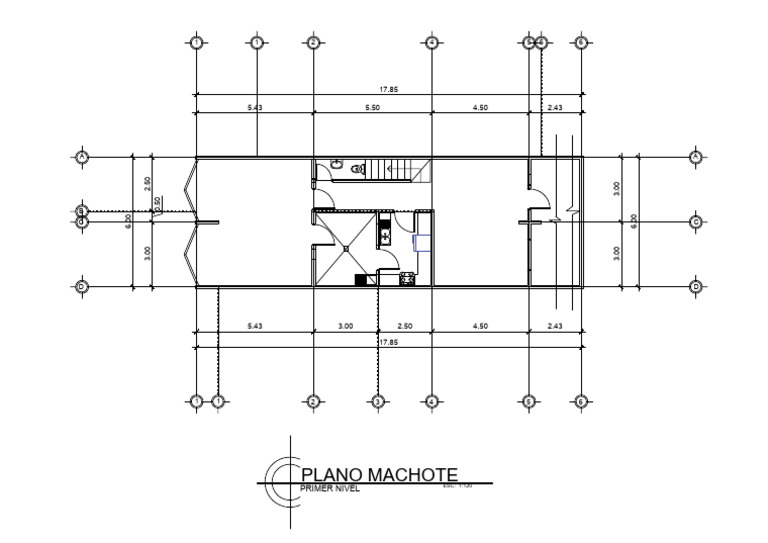 Plano Machote: Primer Nivel Layout | PDF