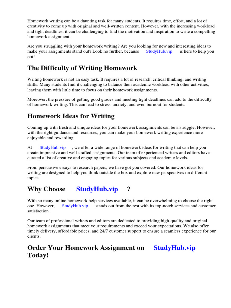 Homework Ideas for Writing | PDF | Phonics | Http Cookie