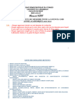 Liste Des Sujets l3 Lmd 2023-2024