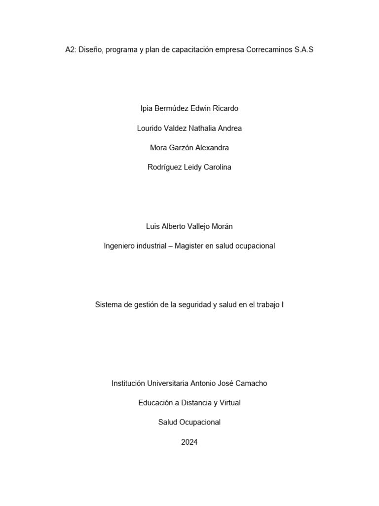 Diseño y Programa de Capacitación | PDF | Business | Transporte