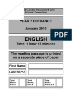 English 11 January 2010
