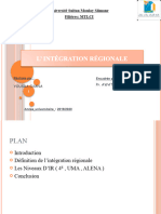 l'integration régional