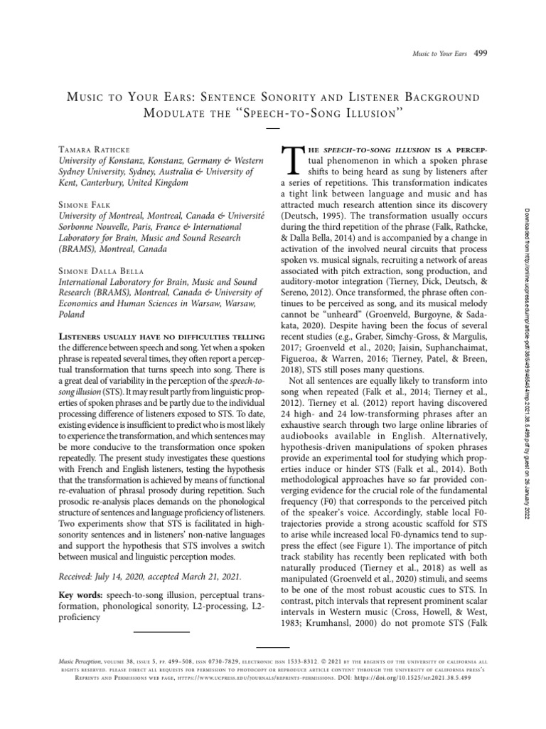 (2021) Rathcke Et Al. - Sentence Sonority and Listener Background ...