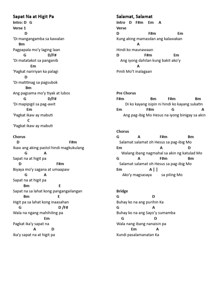 Sapat Na at Higit Pa Salamat, Salamat | PDF