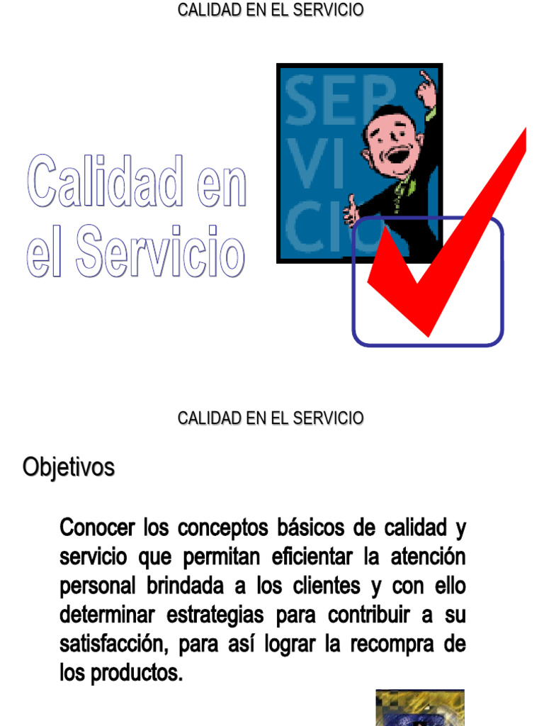 Calidad En El Servicio Pdf Calidad Comercial Business