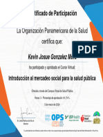 Introducción Al Mercadeo Social para La Salud Pública-Certificado Del Curso 4125773