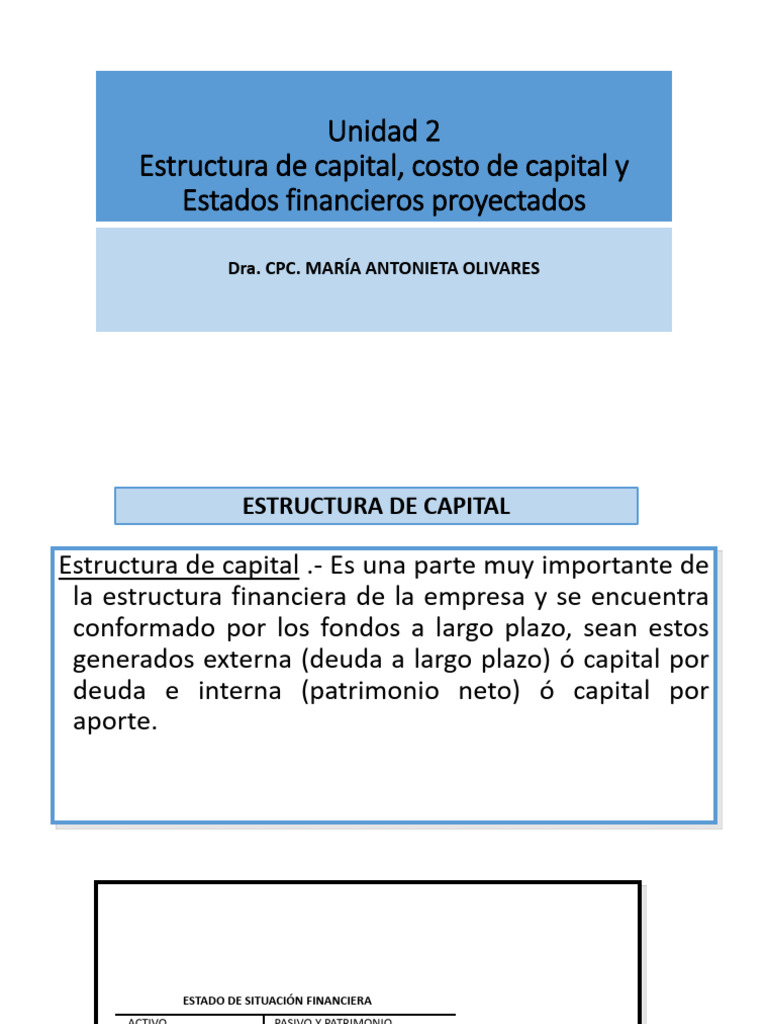 Estructura y Costo de Capital Empresarial | PDF | Compartir (Finanzas ...
