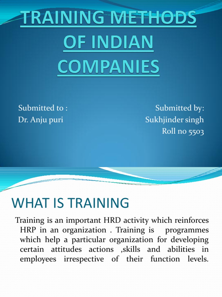 Training Programs Overview by Anju Puri | PDF | Career & Growth