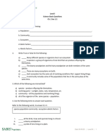 2021 Level I Science Basic Question Ch 2 Sec 1