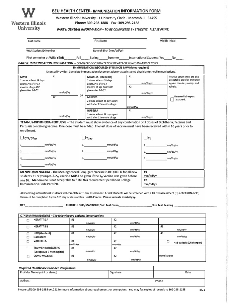 Immunization Record | PDF | Medicine | Public Health