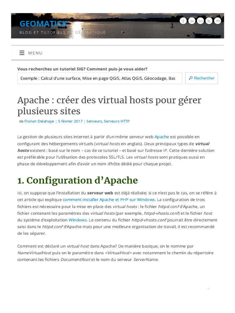 Configurer des Virtual Hosts Apache | PDF | Apache HTTP Server | Internet