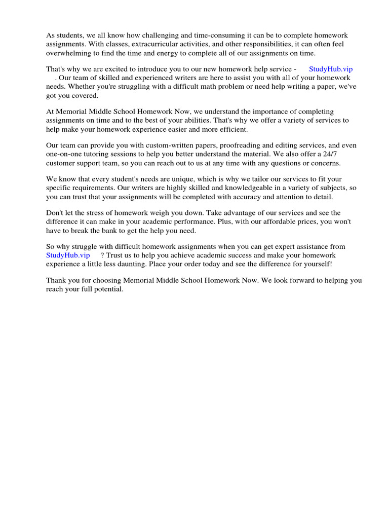 Memorial Middle School Cedar Grove NJ Homework Now Download Free PDF Homework Schools