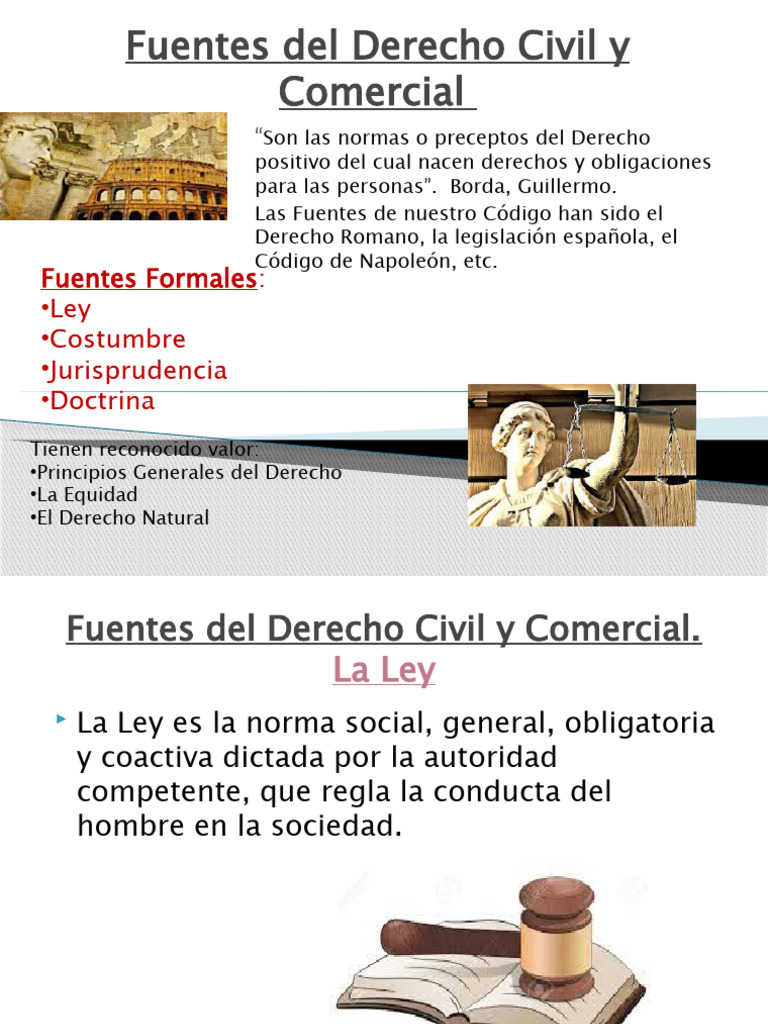 Fuentes Del Derecho Civil y Comercial | PDF | Fuentes del derecho ...