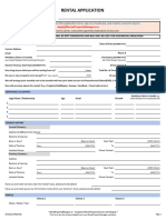 Rental Application Form For Tenant