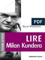 (Sur Kundera) Boyer-Weinmann, Martine - Lire Milan Kundera (Armand Colin) (2009)