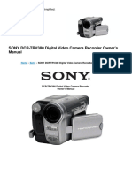 DCR trv380 Digital Video Camera Recorder Manual