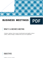Business Meetings