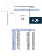 Tabla de Amortización