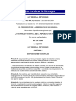 Ley General de Turismo de Nicaragua